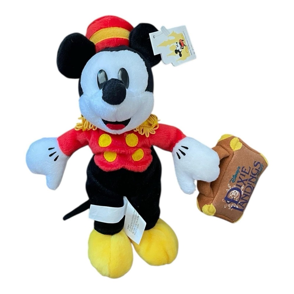 Walt Disney World‎ Dixie Landings Resort Bellhop Mickey 9" Bean Bag Plush NWT